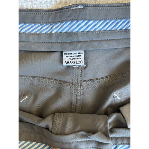 Footjoy Performance Golf Pant Flat Front 4-Way Stretch Plaid Gray Size 36x30 - Picture 3 of 10